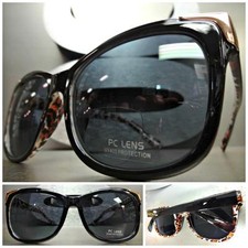 Women's CAT EYE Style BIFOCAL READING SUN GLASSES READERS Black Leopard Frame