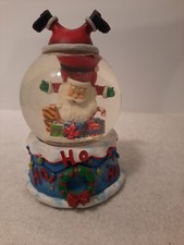 St. Nicholas Square Musical Snow Globe " Joy To The World " Upside Down Santa