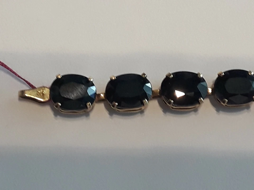 Pulseira -Ouro amarelo 10k 11,515 gramas - Safira 12,0 ctw. - 11/167 - Imagem 3 de 4