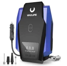 VacLife Air Compressor Tire Inflator LED Light - 12V DC - Air Pump for Car Tires