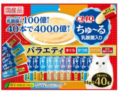 INABA CIAO Churu Liquid Cat Treats 14g × 40 Sticks Made in Japan