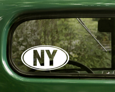 NY NEW YORK DECAL 2 Oval Stickers For Car Truck Laptop Window Bumper ...