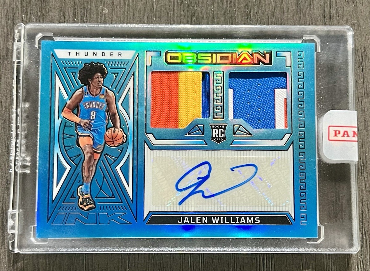 2022-23 Panini Obsidian Jalen Williams RPA Electric Etch Blue 