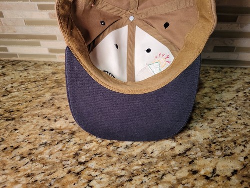 Golf Shell Hat Cap Adjustable One Size Fits All Brown Black - Picture 10 of 11