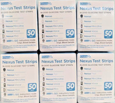 6 x 50 GlucoRx Nexus Blood Glucose Diabetic Test Strips Use By 16.01.27 Freepost