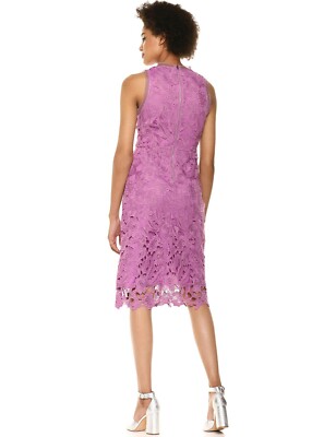 Sam Edelman Dress Purple Sleeveless Peacock Lace Fitted Midi Dress Sz 8 New $158 | eBay Sam Edelman Dress Purple Sleeveless Peacock Lace Fitted Midi Dress Sz 8 New $158 | eBay