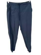 Albion Jetsetters Ankle Zip Jogger Pants Size XS Drawstring Blue Athleisure Yoga