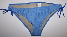 Gap NWT Women's M XL Blue Scallop Print Bikini Bottoms w/ Side Ties