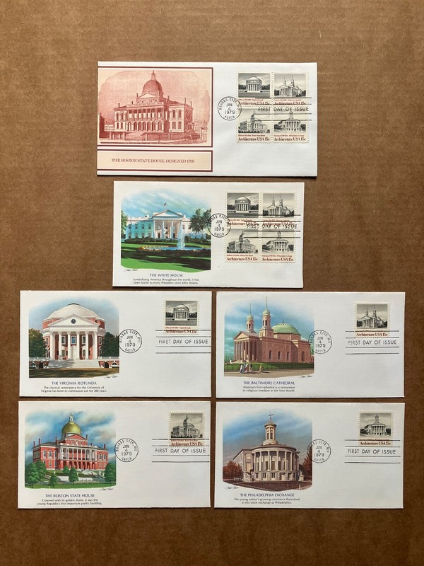 1979 15c American Architecture 1779-82 Fleetwood FDC Master Set of (6)
