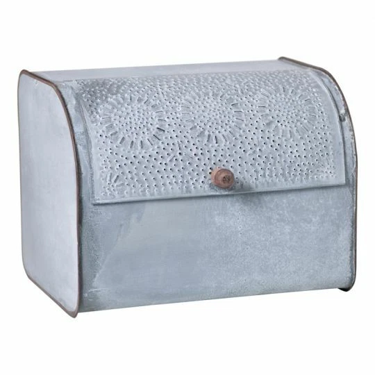New rustic Bread Box in Distressed Weathered Tin