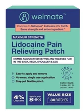 Welmate Pain Relieving Patch - Neck, Shoulder, Back Pain Relief - 30 count