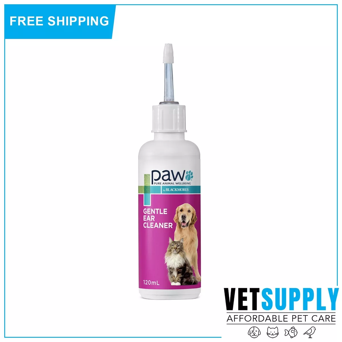PAW Gentle Ear Cleaner 120 ML Purified hydrolysed Oats NO alcohol
