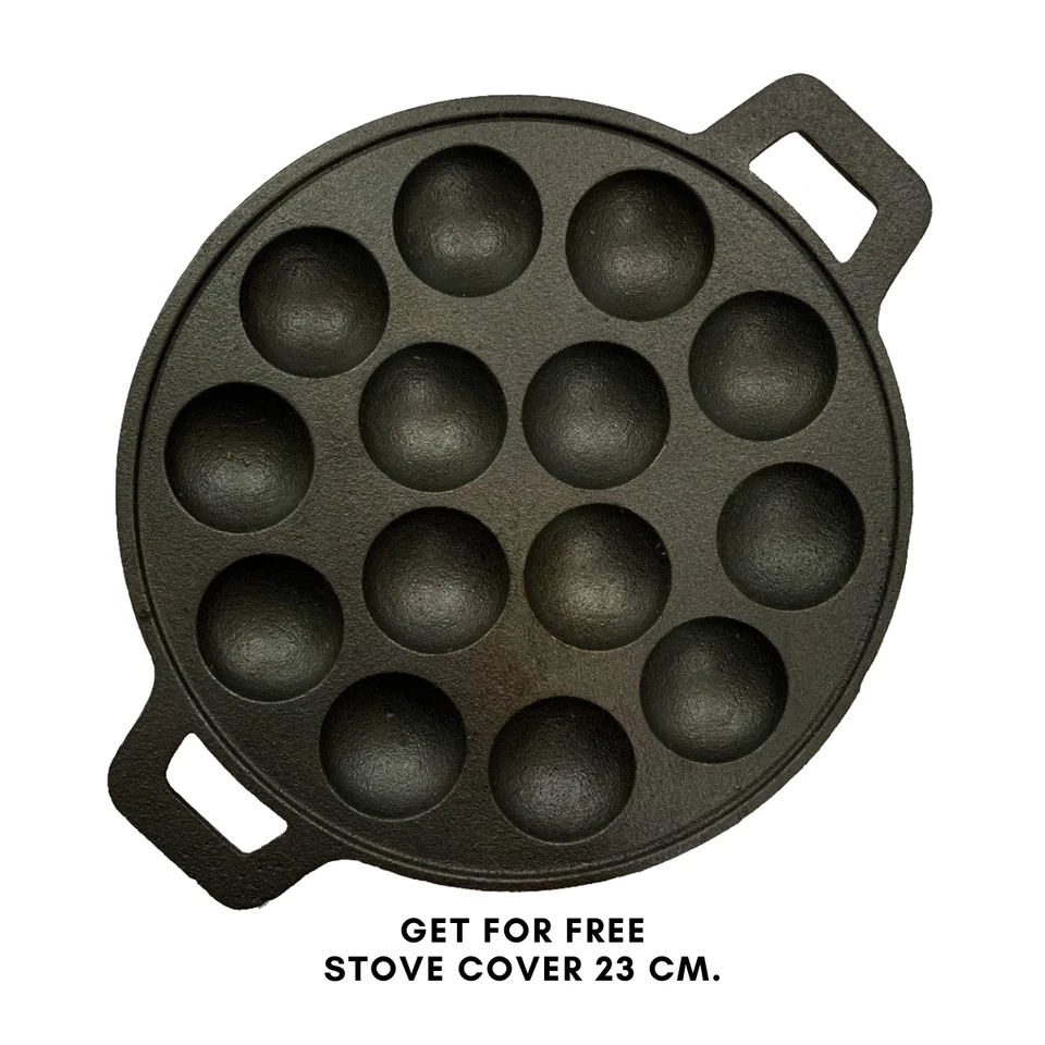 KHANOMKROK Nonstick Pan Thai Coconut Pancakes Iron Stove Local Thai Dessert 9In - Image 2 of 4