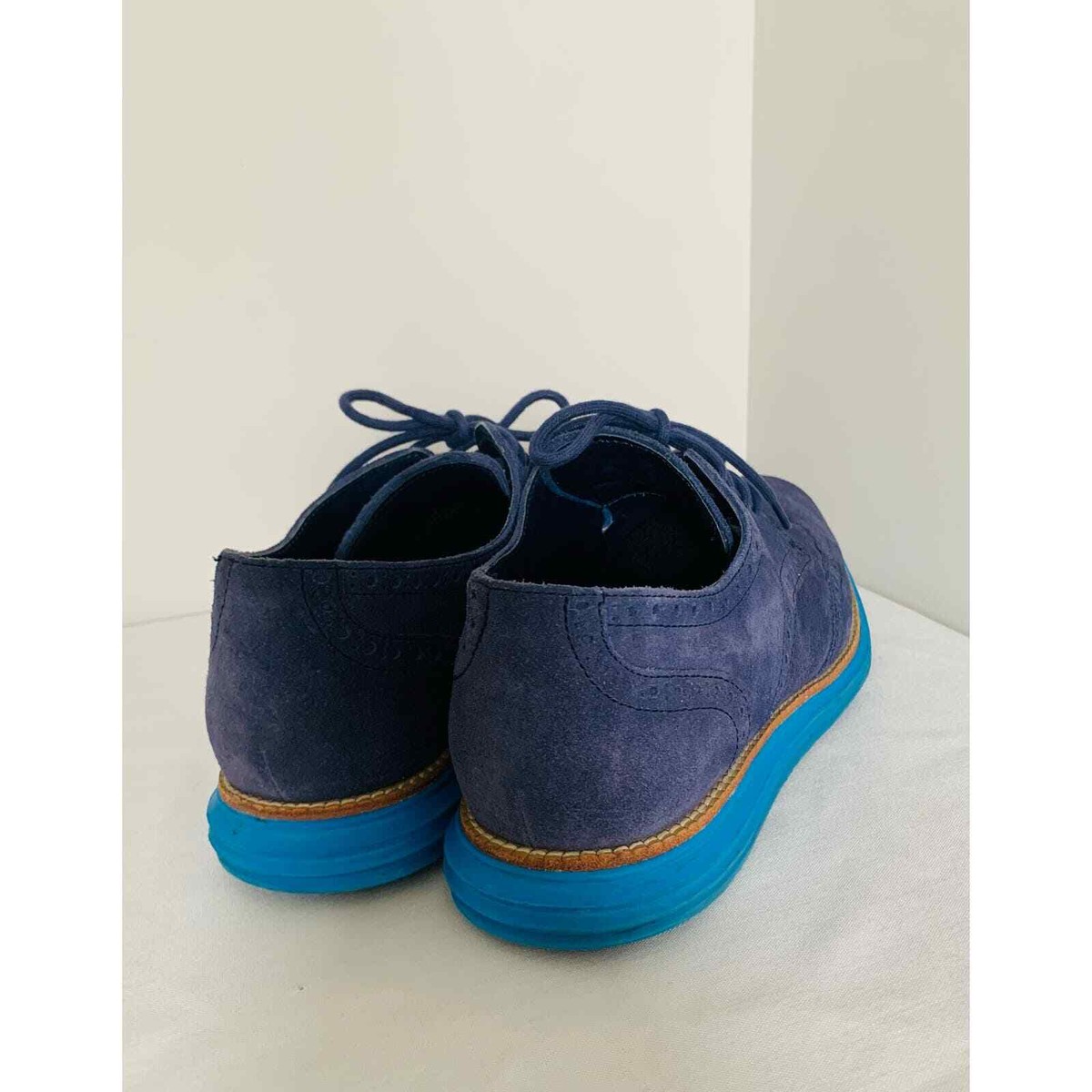 Cole Haan Blue Oxford Lunagrand Shoes & Modern Design Sz.10M Men main image 3