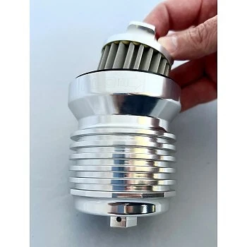 PC Racing Stainless Reusable Spin-On Oil Filter for Harley Twin Cam & Sportster - Image 2 of 2