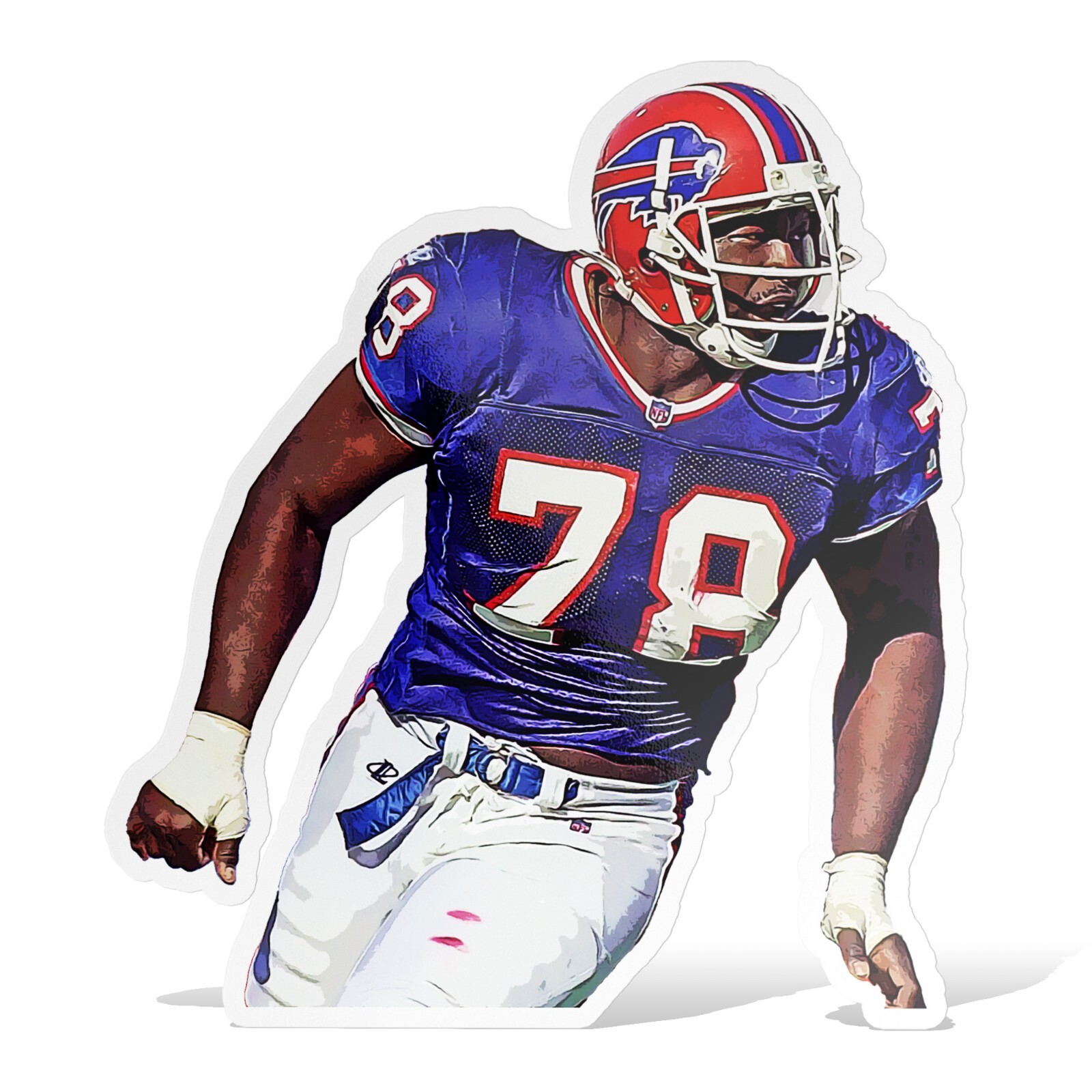 Bruce Smith Buffalo Bills Sticker Decal–Glossy Waterproof Vinyl Self