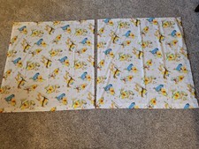 Vintage Winnie the Pooh Sears Perma-Prest window curtain panels Lot of 2