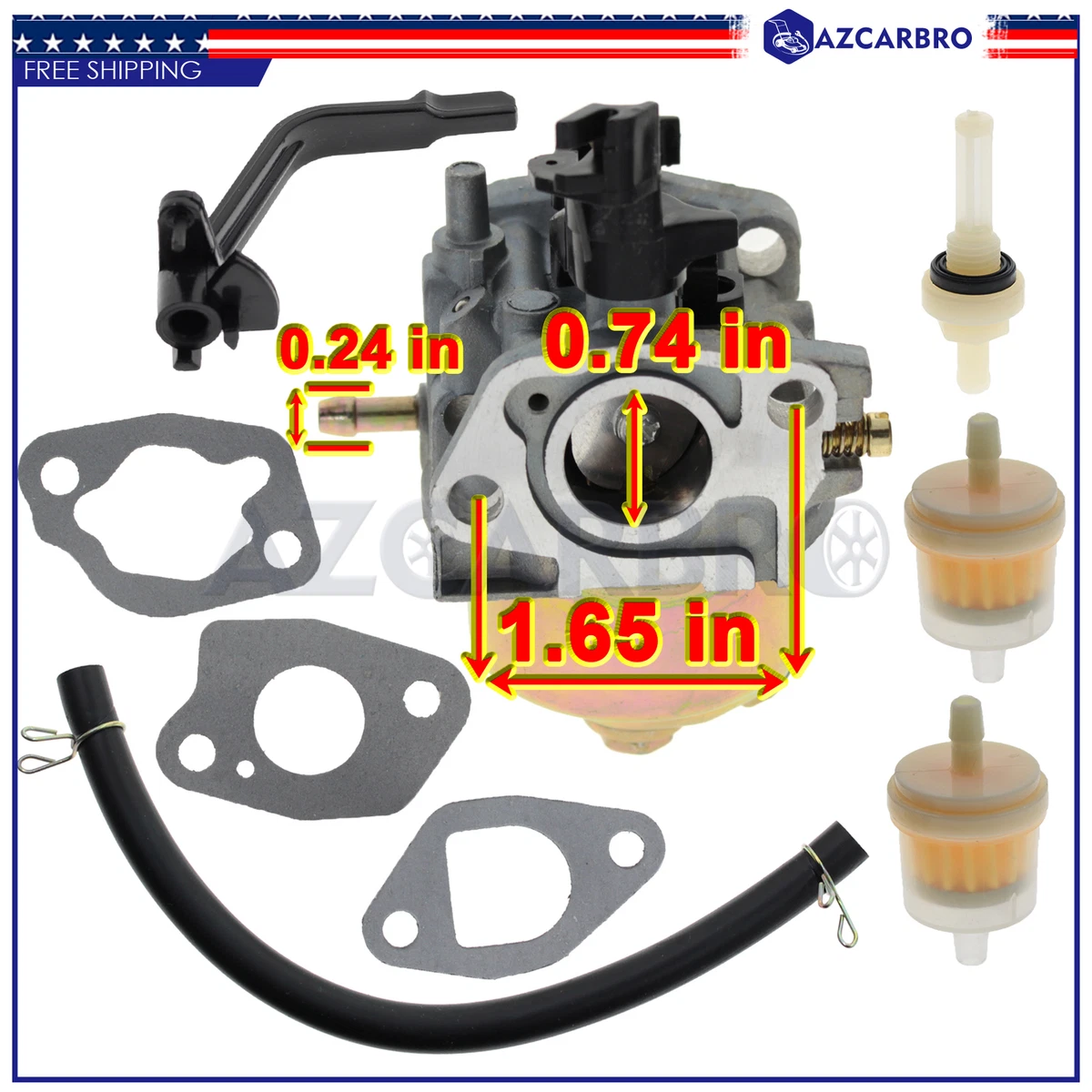 New carburetor H126-2 163cc For Honda GX340 GX390 13hp 16100-ZF6-V00