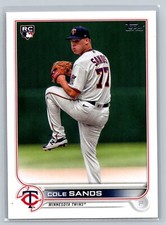 Cole Sands 2022 Topps Update BASEBALL #US208 Minnesota Twins RC