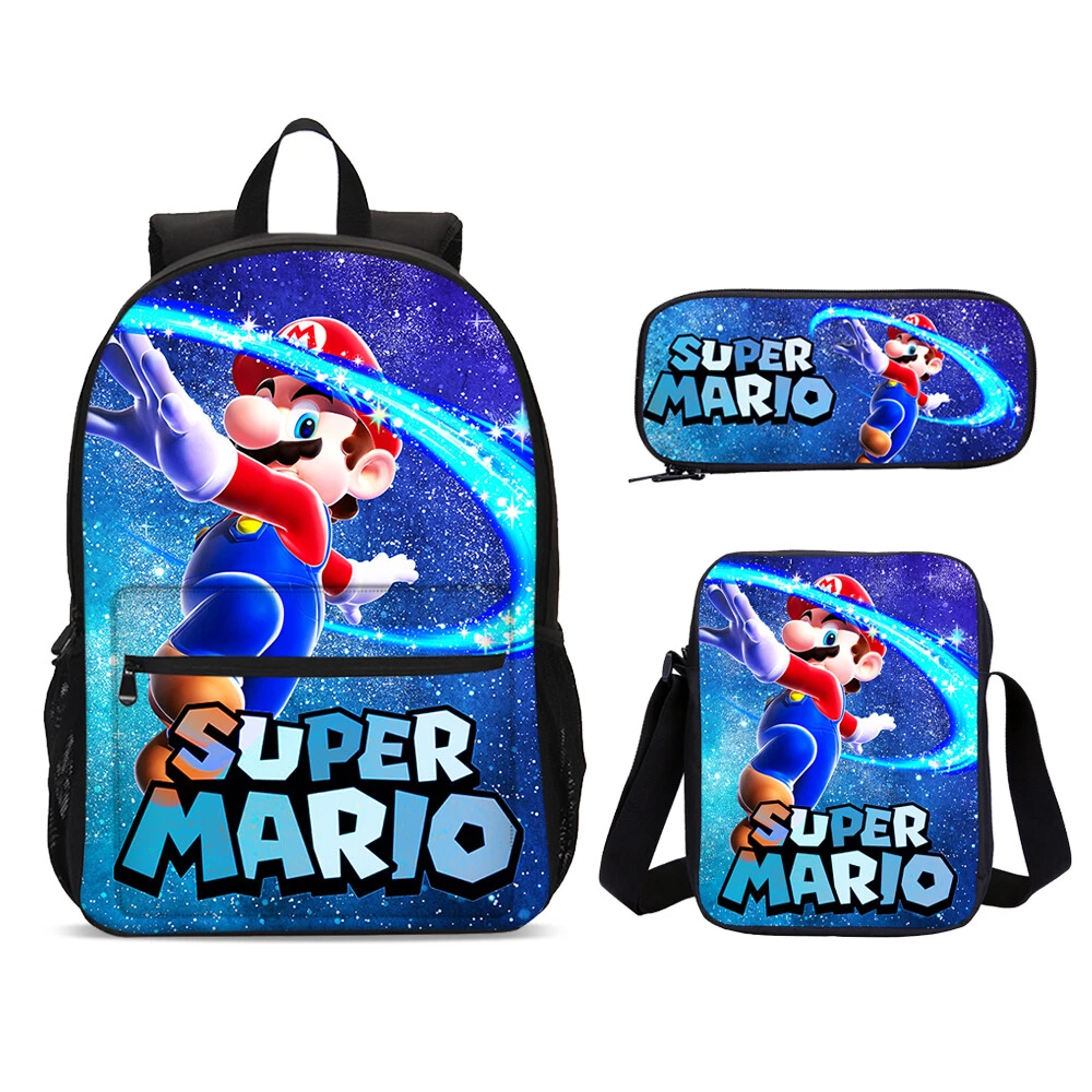 Mario Dancing Galaxy Game Backpack Set, Back to School Gift for Kid