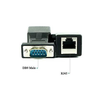 RS232 to RJ45,LFHUKEJI DB9 9-Pin Serial Port Male to RJ45