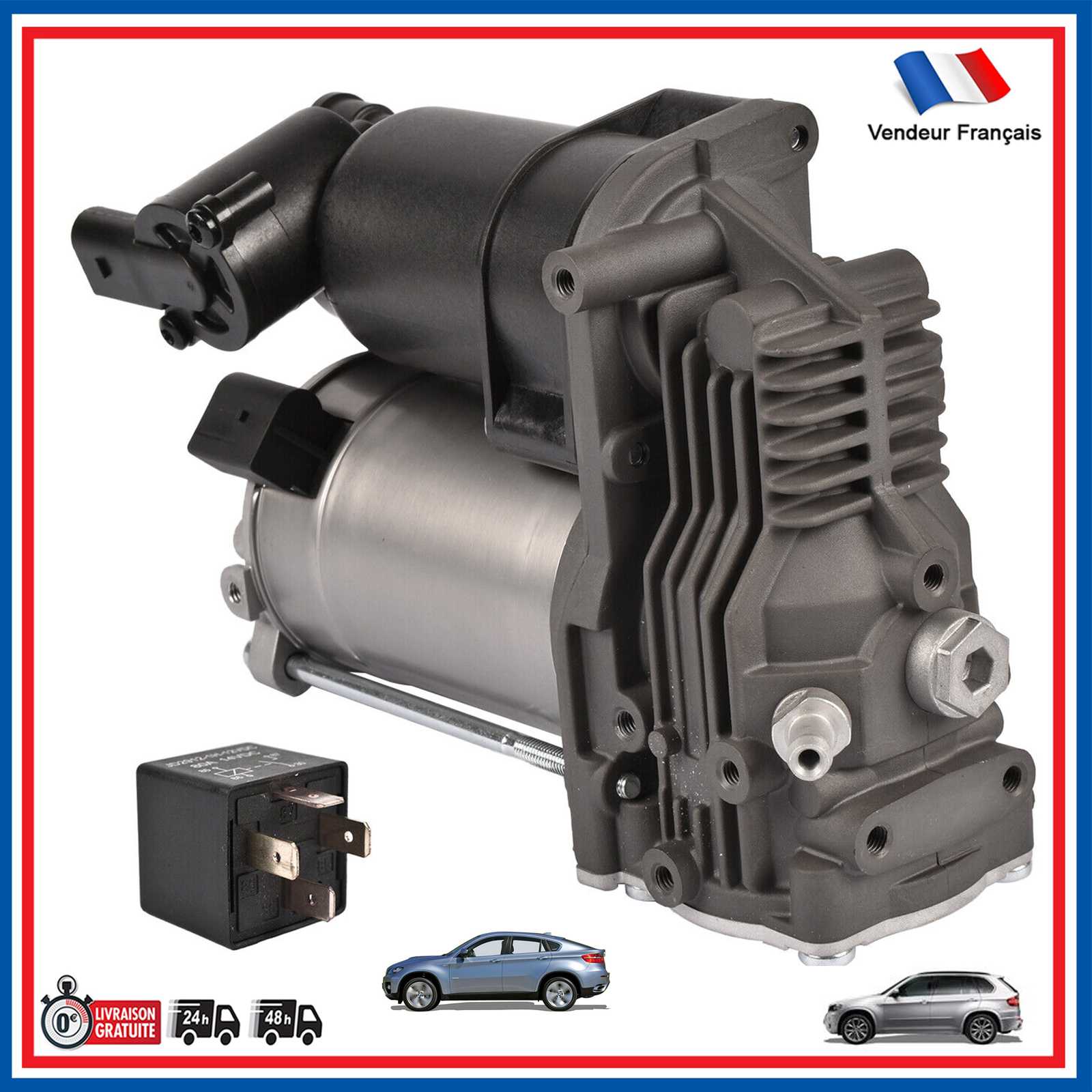 Suspension pneumatique arrière pour BMW X6 E71 résout les problèmes d'affaissement du châssis