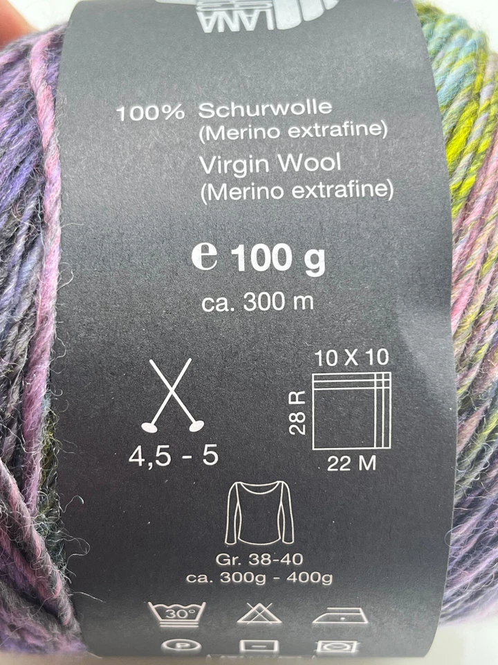 Lana Grossa Colorissimo, Schurwolle, 100g ca. 300m, versch.Farben - Bild 3 von 3