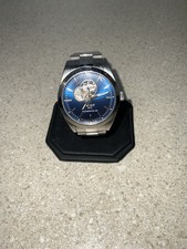 Tissot Gentleman Men Powermatic 80 Open Heart Blue Watch T127.407 A