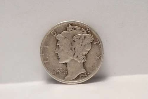 USA, 1942-P Mercury Dime, silver, Fine, NR, 1-31
