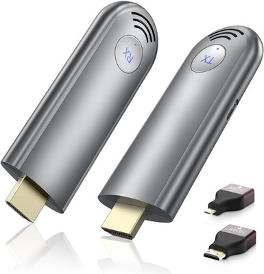 Wireless HDMI Transmitter and Receiver, Plug & Play Portable 2.4G/5G Wireless HD