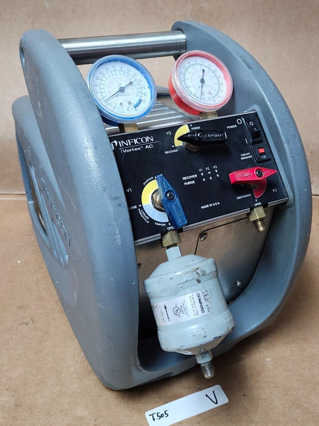 INFICON VORTEX AC REFRIGERANT RECOVERY UNIT ! V