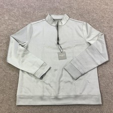 Hickey Freeman Pullover Mens Medium Grey 1/4 Zip Sweater Quarter Zip Golf Casual