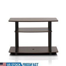 No Tools 3-Tier TV Stand 32in TVs Open Shelf Media Storage Freestanding New