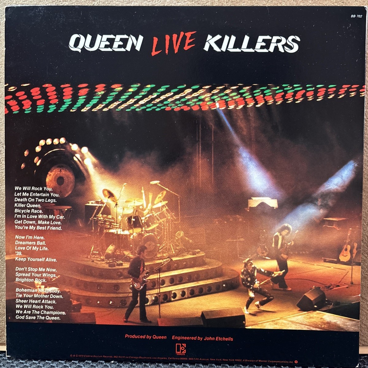 米2LP Queen Live Killers BB702 ELEKTRA /00500 QUEEN - LIVE KILLERS 1979 ELEKTRA 2XLP BB702 ORIGINAL
