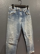 Vintage 70  s Wrangler Women  s Light Wash Blue Jean Denim Pants Size 16 USA Made