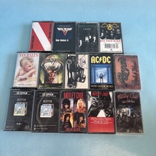 Hard Rock Hair Metal Cassette Lot Van Halen Motley Crue Poison AC/DC Aerosmith