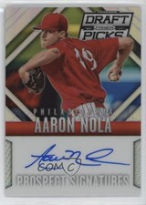 2014 Prizm Perennial Draft Picks Prospect Signatures Silver Aaron Nola Auto 1bi0