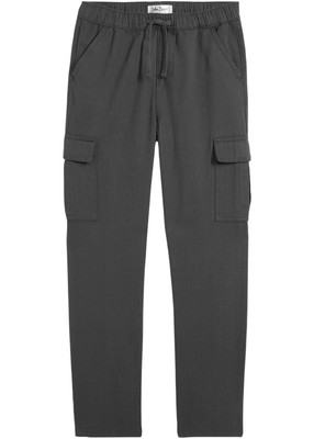 Loose Fit Cargohose aus reiner Baumwolle Gr. 134 Anthrazit Jungen Hose Pants Neu