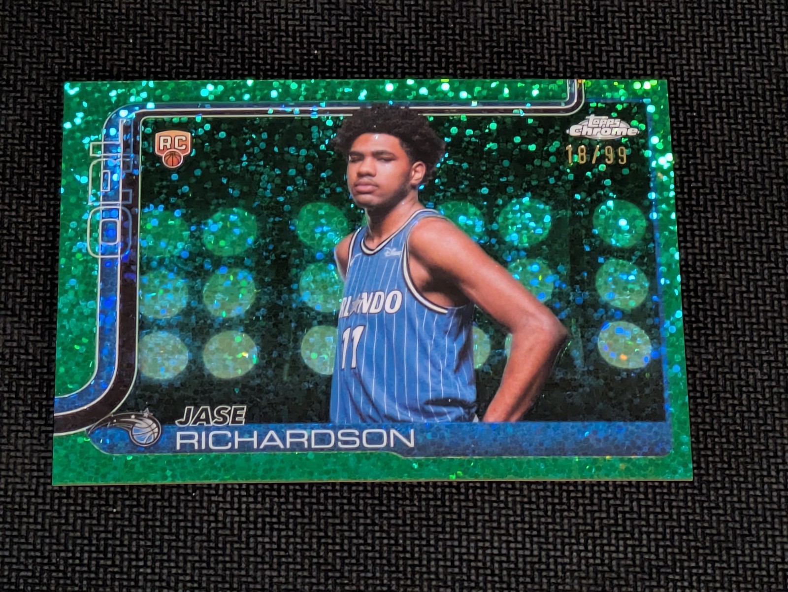 2025-26 Topps Chrome - Jase Richardson RC Green Image Variation 18/99 - Magic 