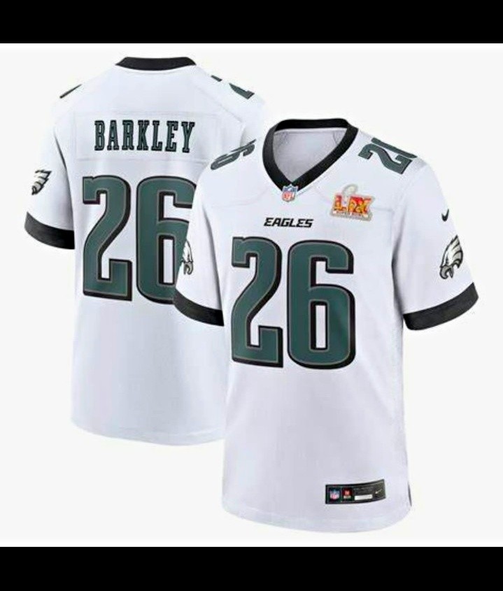 Nike Philadelphia Eagles Saquon Barkley #26 Super Bowl LIX Patch Jersey XXL