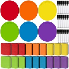54 Pcs Dry Erase Dots Circles 11 Inch Removable Stickers Spots Wall Decals Ma...