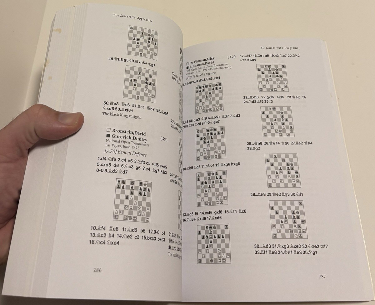 RARE The Sorcerer's Apprentice David Bronstein PB Chess Book