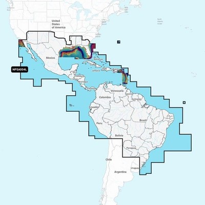Navionics Platinum+ NPSA004l Mexico Caribbean to Brazil #010-C1364-40