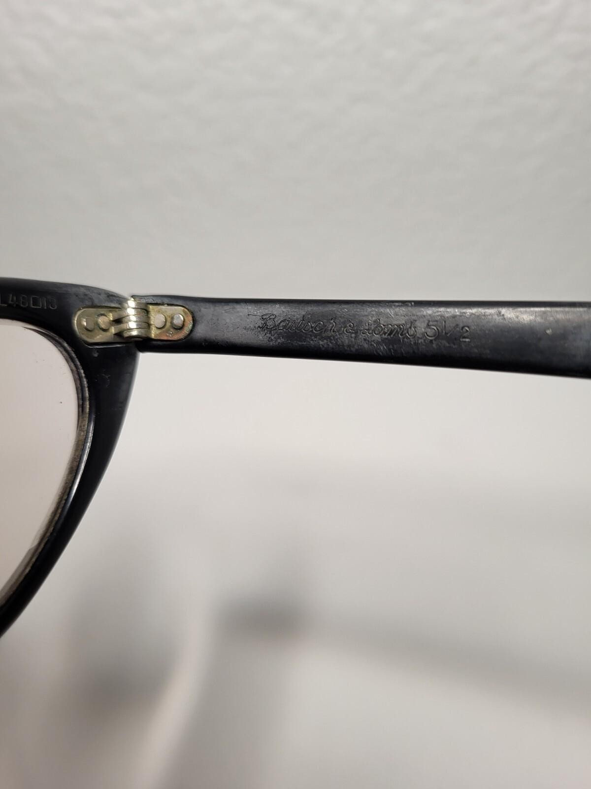 Vintage Bausch & Lomb Eyeglasses FRAME ONLY Black… - image 6