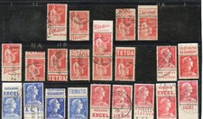 Timbres France oblitérés avec publicité. Lot TF Pub obl.Voir photo.