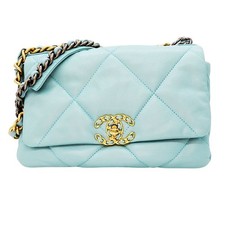 Chanel 19 Lambskin 2Way Shoulder Bag Women Green One Size