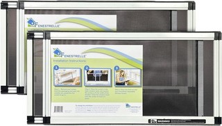Expandable Window Screen Horizontal (25cm H x 48cm 91cm W) Pack of 2 AU