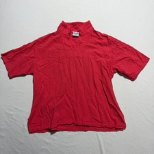 Sea Breeze of California Vintage XL Red Textured Cotton Popover Shirt USA Made