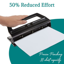 Heavy Duty 3 Hole Punch Heavy Duty Adjustable 3 Hole Punch 30 Sheet Capacity ...