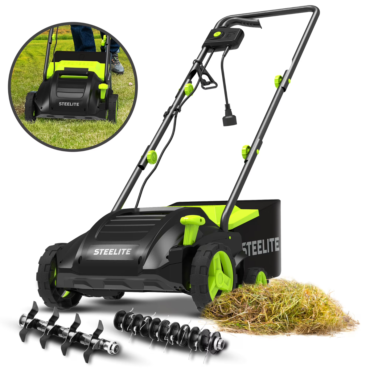Steelite 2-in-1 Electric Dethatcher Scarifier 13in 12Amp w